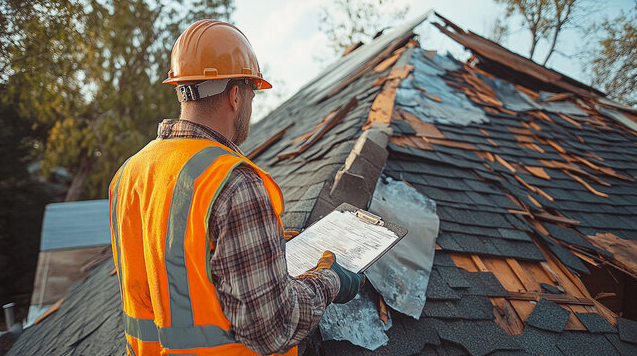 Storm damage roof repairs